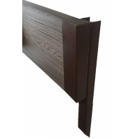 Коричневый Уголок металлический 90°, для доски 150х25 из ДПК 