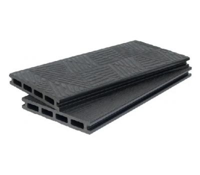 Террасная доска ДПК 3D+3D NEW пустотелая двухсторонняя Черный от производителя  Polivan Group по цене 730 р