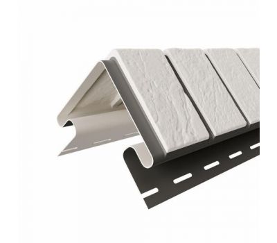 Угол наружный для цокольного сайдинга Кирпич Славянка Белый от производителя  Доломит по цене 1 292 р