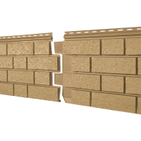 Фасадная панель Стоун Хаус S-Lock Клинкер Горчичный