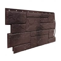 Фасадные панели (цокольный сайдинг) коллекция Камень Природный - Коричневый