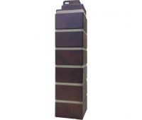 Угол наружный Кирпич Клинкерный 3D Коричнево-Чёрный Угол наружный Кирпич Клинкерный 3D Коричнево-Чёрный