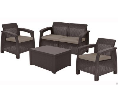 Комплект Corfu box set (со столиком-ящиком для подушек) от производителя Allibert по цене 49 270 р Комплект Corfu box set (со столиком-ящиком для подушек) от производителя Allibert по цене 49 270 р